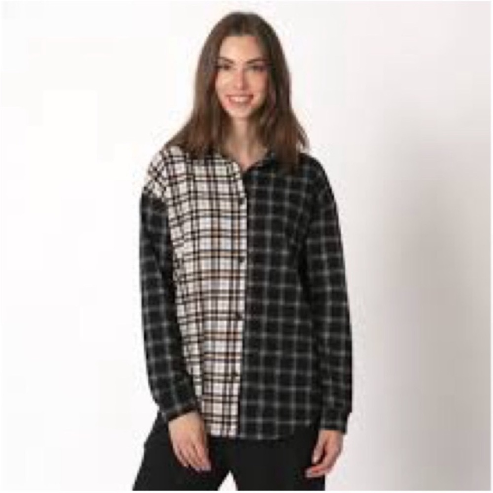Cuddl Duds Checkered Flannel Top